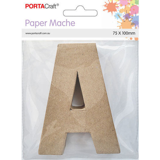 Paper Mache Small Alphabet A - 7.5x10cm