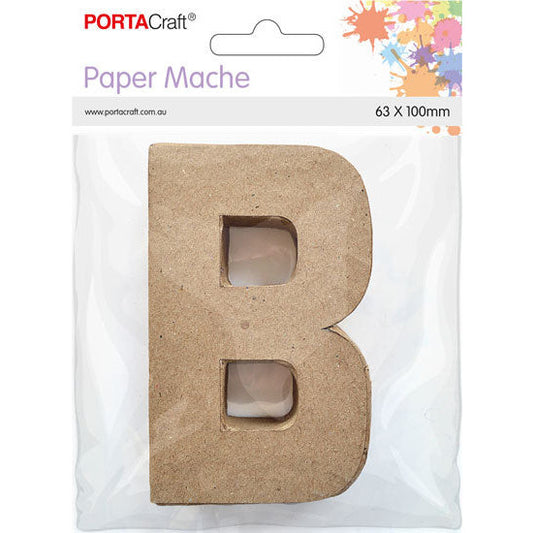 Paper Mache Small Alphabet B - 6.3x10cm