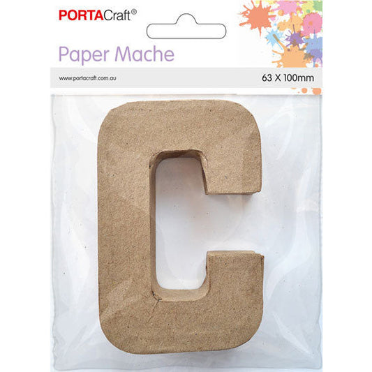 Paper Mache Small Alphabet C - 6.3x10cm