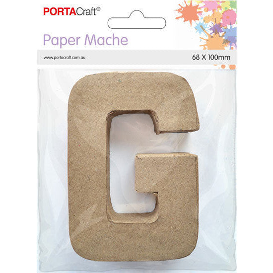 Paper Mache Small Alphabet G - 6.8x10cm