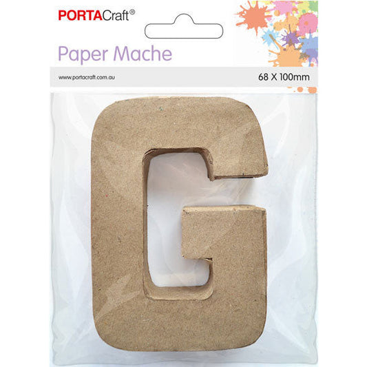 Paper Mache Small Alphabet G - 6.8x10cm