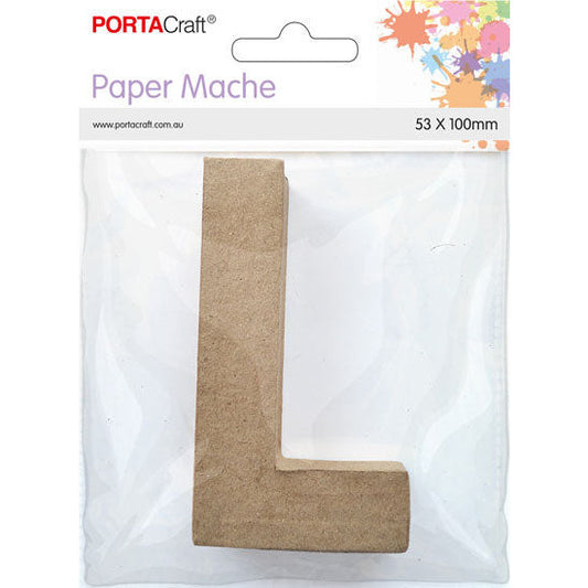 Paper Mache Small Alphabet L - 5.3x10cm