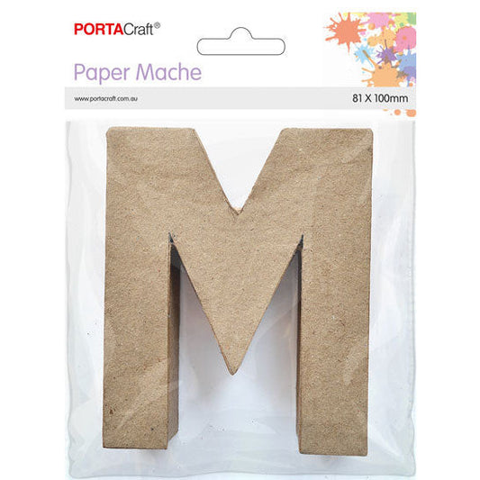 Paper Mache Small Alphabet M - 8.1x10cm