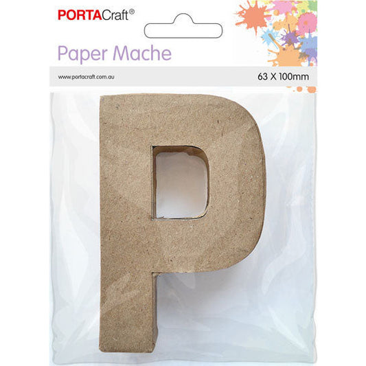 Paper Mache Small Alphabet P - 6.3x10cm