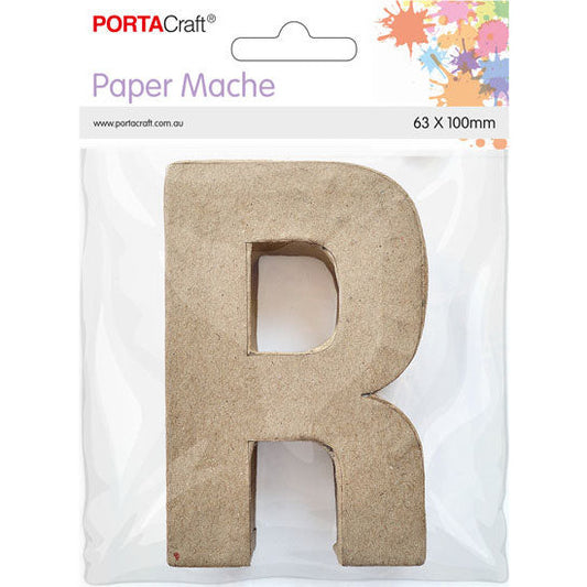 Paper Mache Small Alphabet R - 6.3x10cm