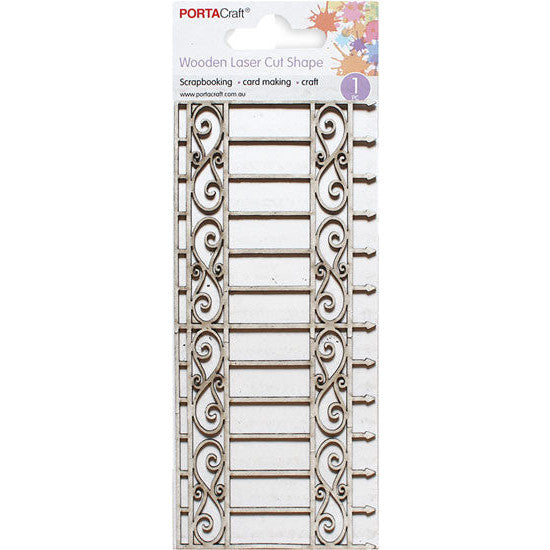 Laser Cut CB Fence Fancy 163x73mm 1pk