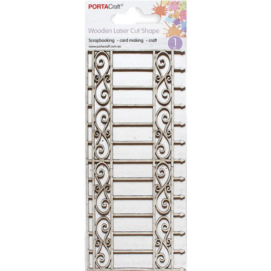 Laser Cut  CB Fence Fancy 163x73mm 1pk