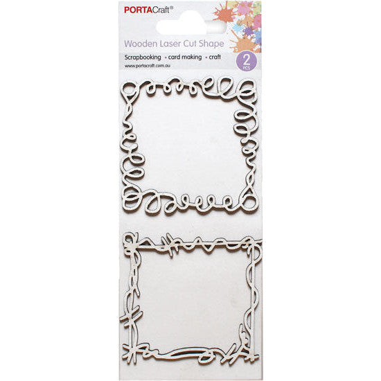 Laser Cut CB Frame Doodles 70x70mm 2pk