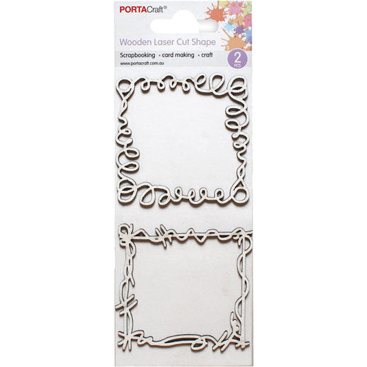 Laser Cut  CB Frame Doodles 70x70mm 2pk