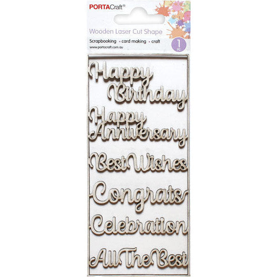 Laser Cut CB Framed Well Wishes 72x160mm 1pk