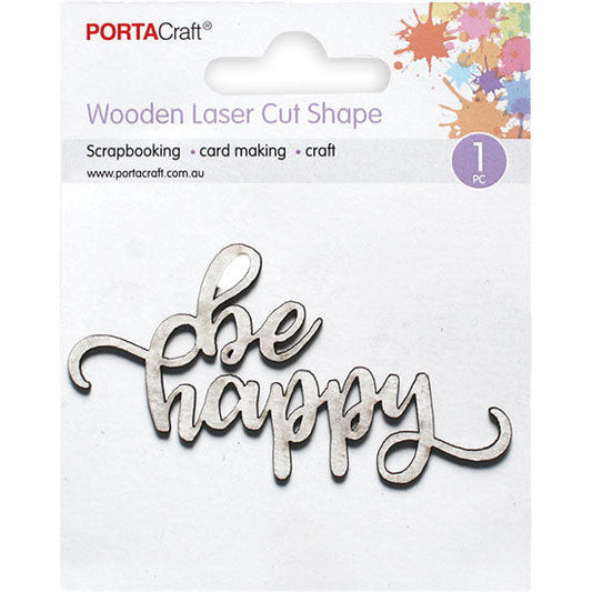 Laser Cut  CB Be Happy 90x50mm 1pk