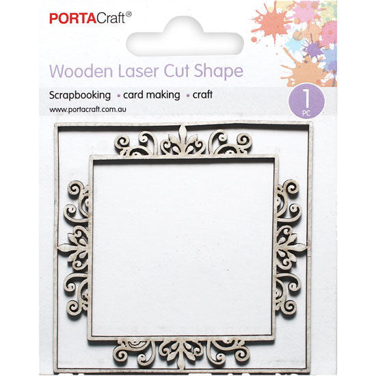 Laser Cut CB Frame Filigree Garden 79x78mm 1pk