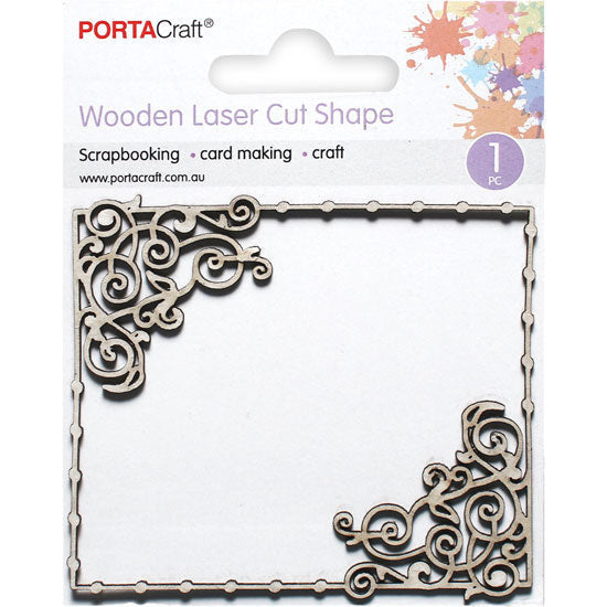 Laser Cut CB Frame Filigree Swirls 89x75mm 1pk