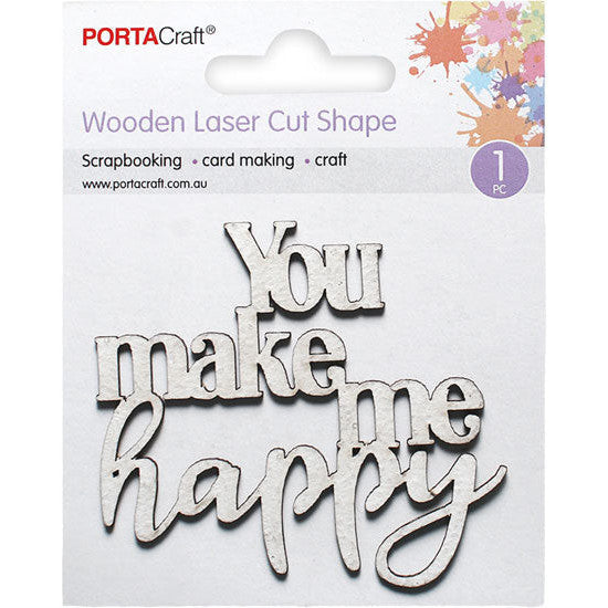 Laser Cut CB You Make Me Happy 75x66mm 1pk