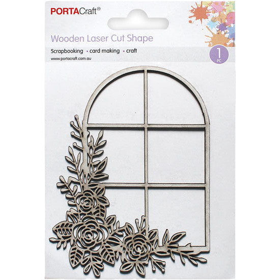 Laser Cut CB Rose Window 120x92mm 1pk