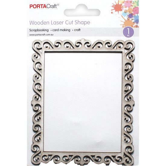Laser Cut CB Frame Rectanglular 100x121mm 1pk