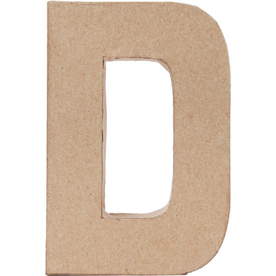 Paper Mache Large Alphabet D - 13.2x19.5cm