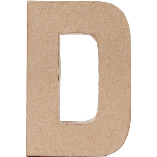 Paper Mache Large Alphabet D - 13.2x19.5cm