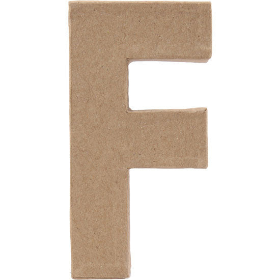 Paper Mache Large Alphabet F - 9.9x19.5cm