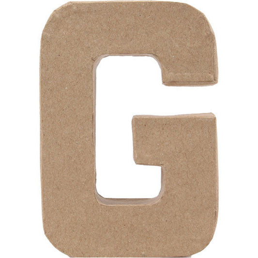 Paper Mache Large Alphabet G - 13.2x19.5cm
