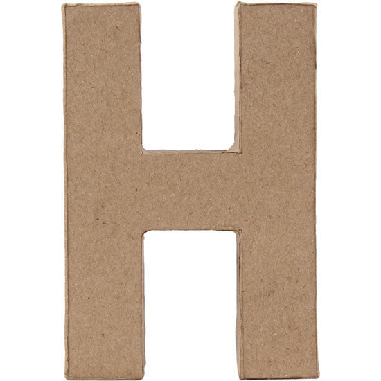 Paper Mache Large Alphabet H - 13.2x19.5cm