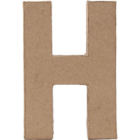 Paper Mache Large Alphabet H - 13.2x19.5cm