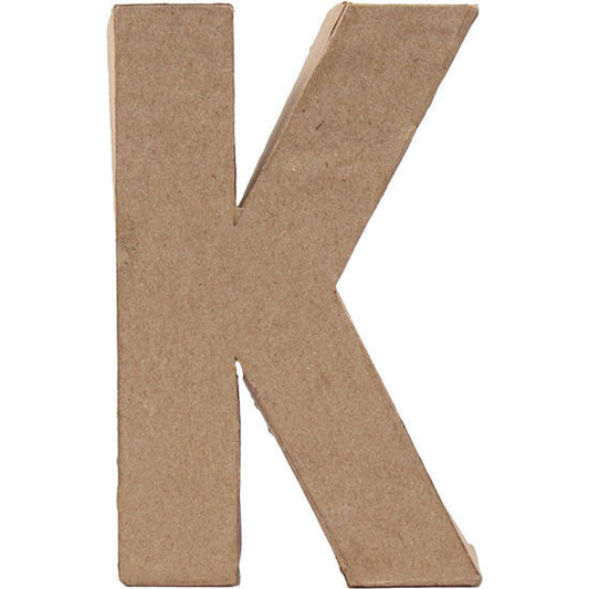 Paper Mache Large Alphabet K - 12.5x19.5cm