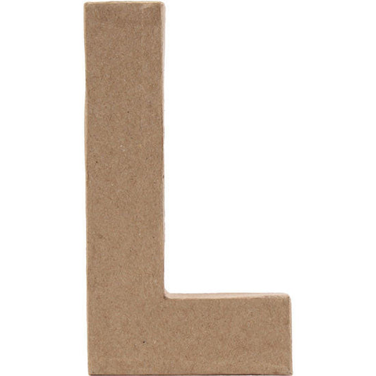 Paper Mache Large Alphabet L - 10.7x19.5cm