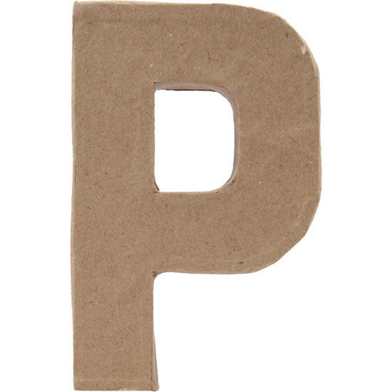 Paper Mache Large Alphabet P - 12.5x19.5cm