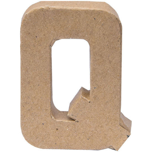 Paper Mache Large Alphabet Q - 15x19.5cm