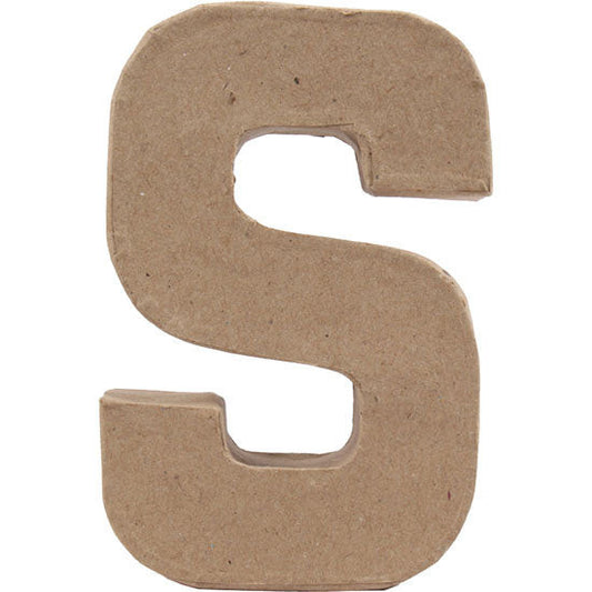 Paper Mache Large Alphabet S - 12.7x19.5cm