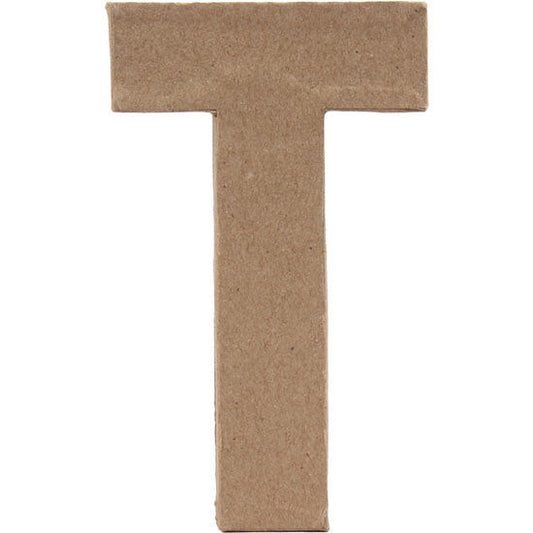 Paper Mache Large Alphabet T - 11.7x19.5cm