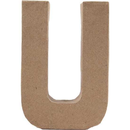Paper Mache Large Alphabet U - 13.2x19.5cm