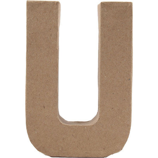 Paper Mache Large Alphabet U - 13.2x19.5cm