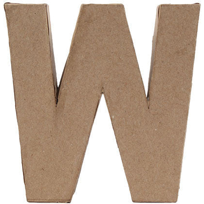 Paper Mache Large Alphabet W -19.8x19.5cm