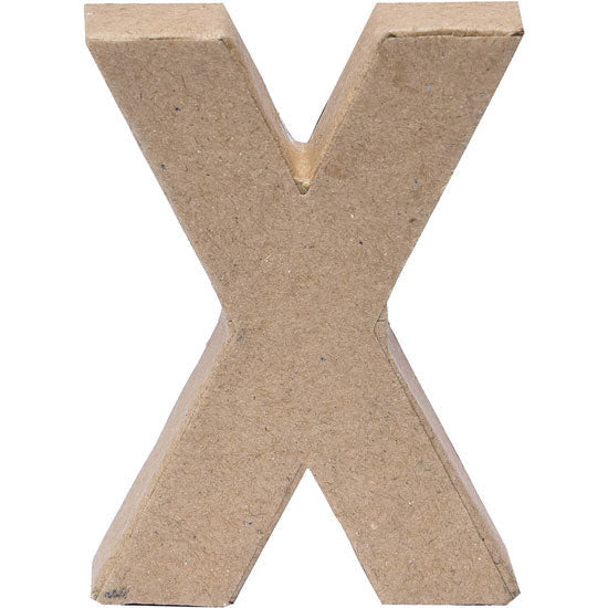 Paper Mache Large Alphabet X -14x19.5cm