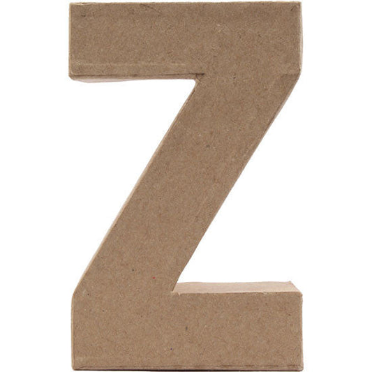 Paper Mache Large Alphabet Z - 12.2x19.5cm