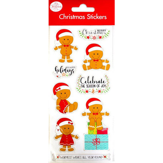 Gingerbread Christmas Stickers