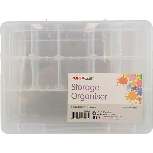 Craft Storage Organiser with 11 Adjustable Compartments