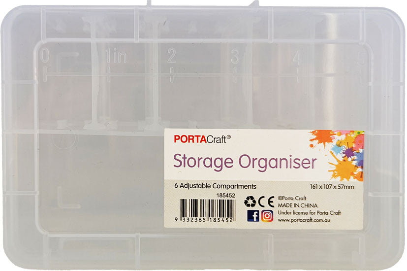 Craft Storage Organiser with 6 Adjustable Compartments