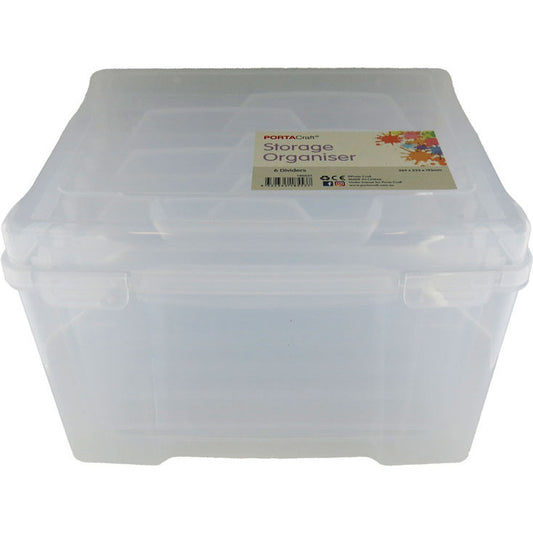 Storage Organiser with 6 Dividers 269x233x193mm