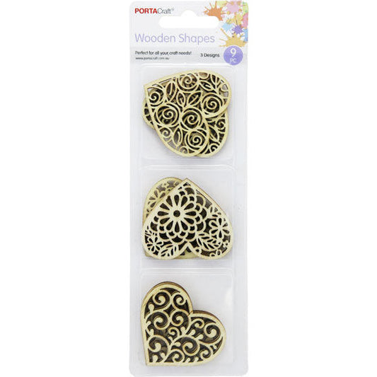 Laser Cut Decals 9pk 3 Designs Filigree Hearts