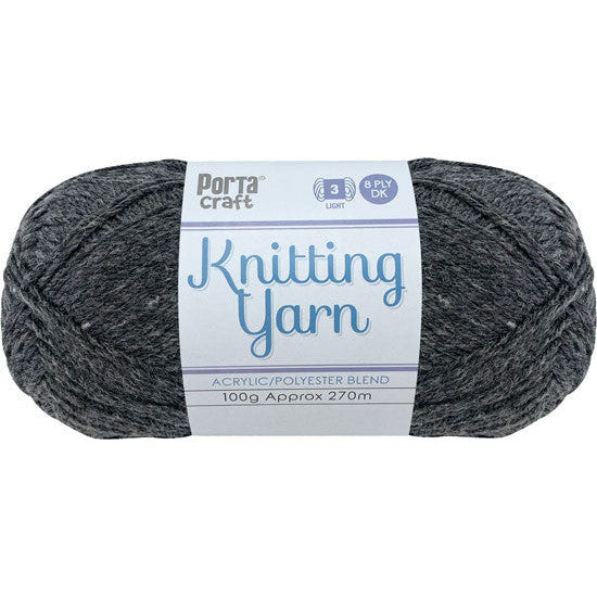 Knitting Yarn 100g 270m 8ply - Solid Titanium