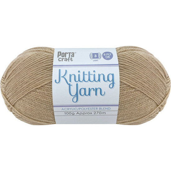 Knitting Yarn 100g 270m 8ply - Solid Latte