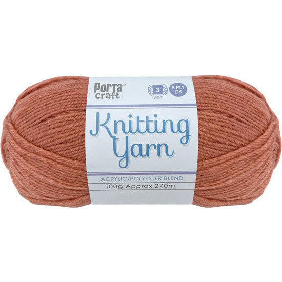 Knitting Yarn 100g 270m 8ply - Solid Peachy