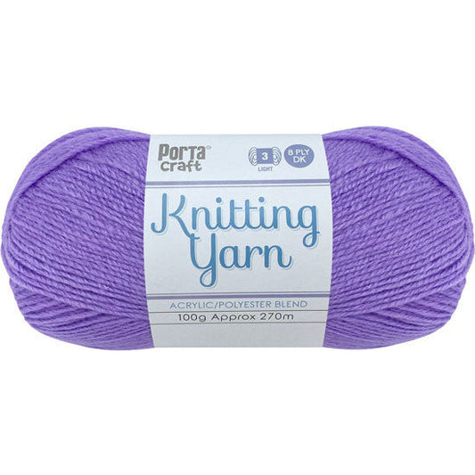 Knitting Yarn 100g 270m 8ply - Solid Periwinkle