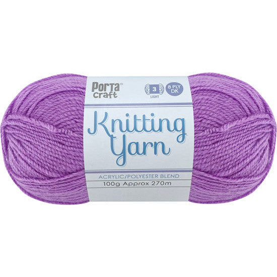 Knitting Yarn 100g 270m 8ply - Solid Wisteria