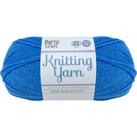 Knitting Yarn 100g 270m 8ply - Solid Cornflower