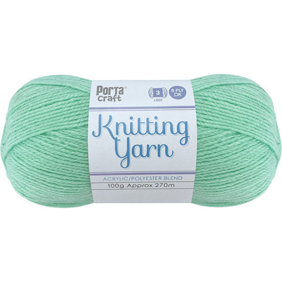 Knitting Yarn 100g 270m 8ply - Solid Spearmint