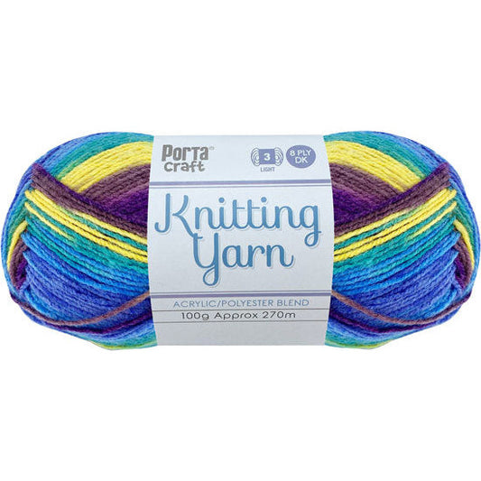 Knitting Yarn 100g 270m 8ply - Multi Coral
